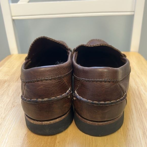 Allen Edmonds Flagstaff Brown Pebbled Leather Penny Loafer Vibram Size 1… - Picture 8 of 12